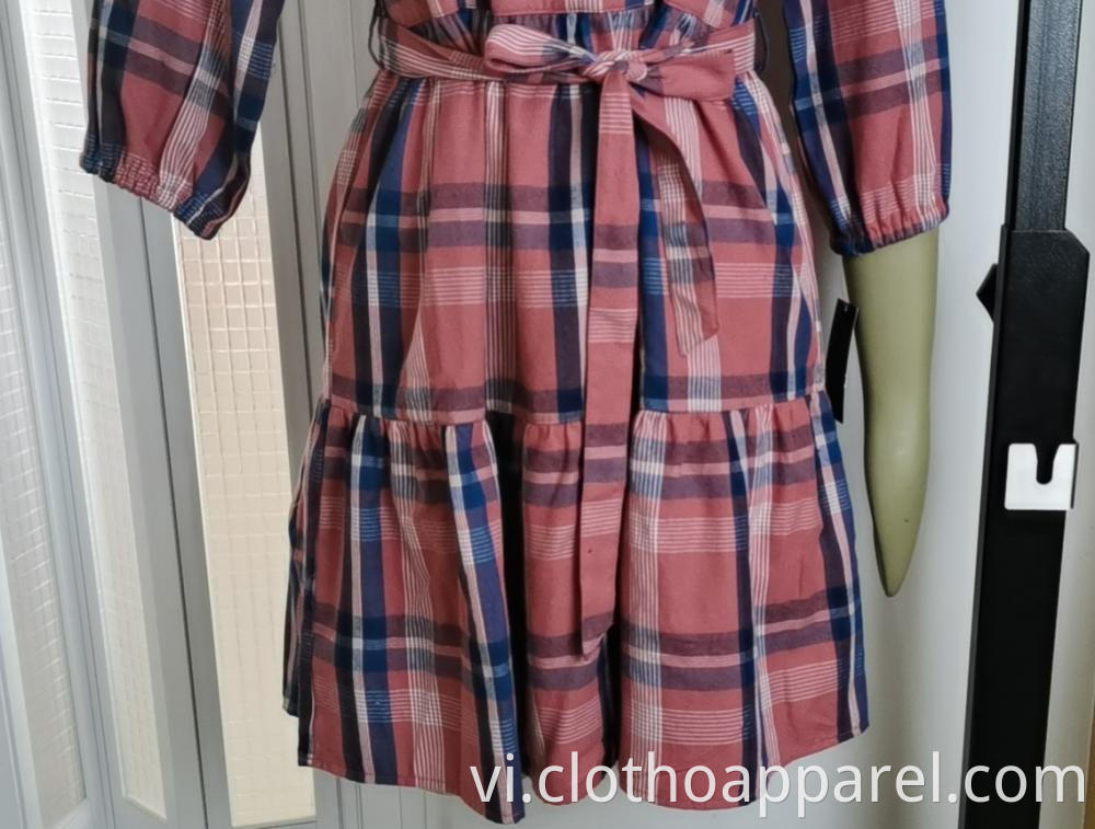 Wholesales Woman Checkered Pattern Dress